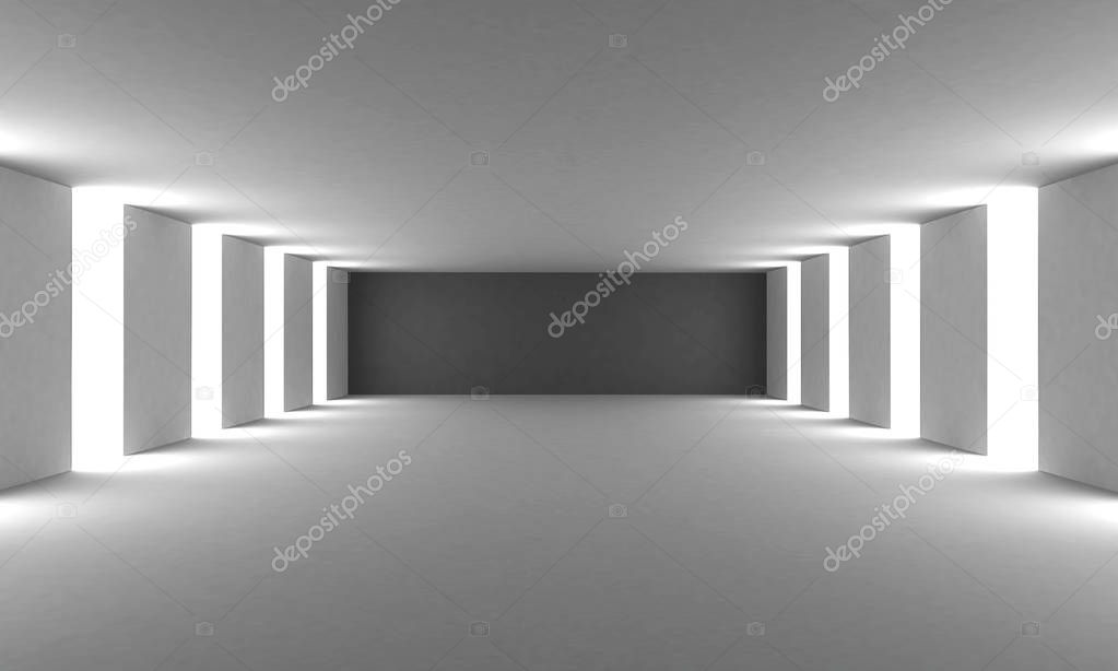 Showroom con ledwall acceso durante un evento inaugurale