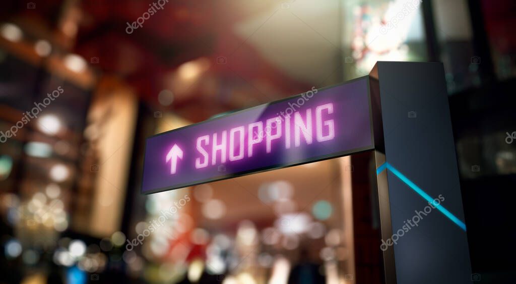 Schermo LED installato in un centro commerciale