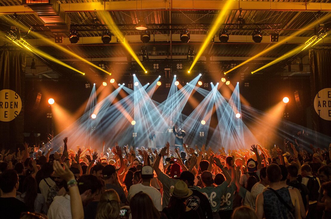 Ledwall per eventi installato su un palco